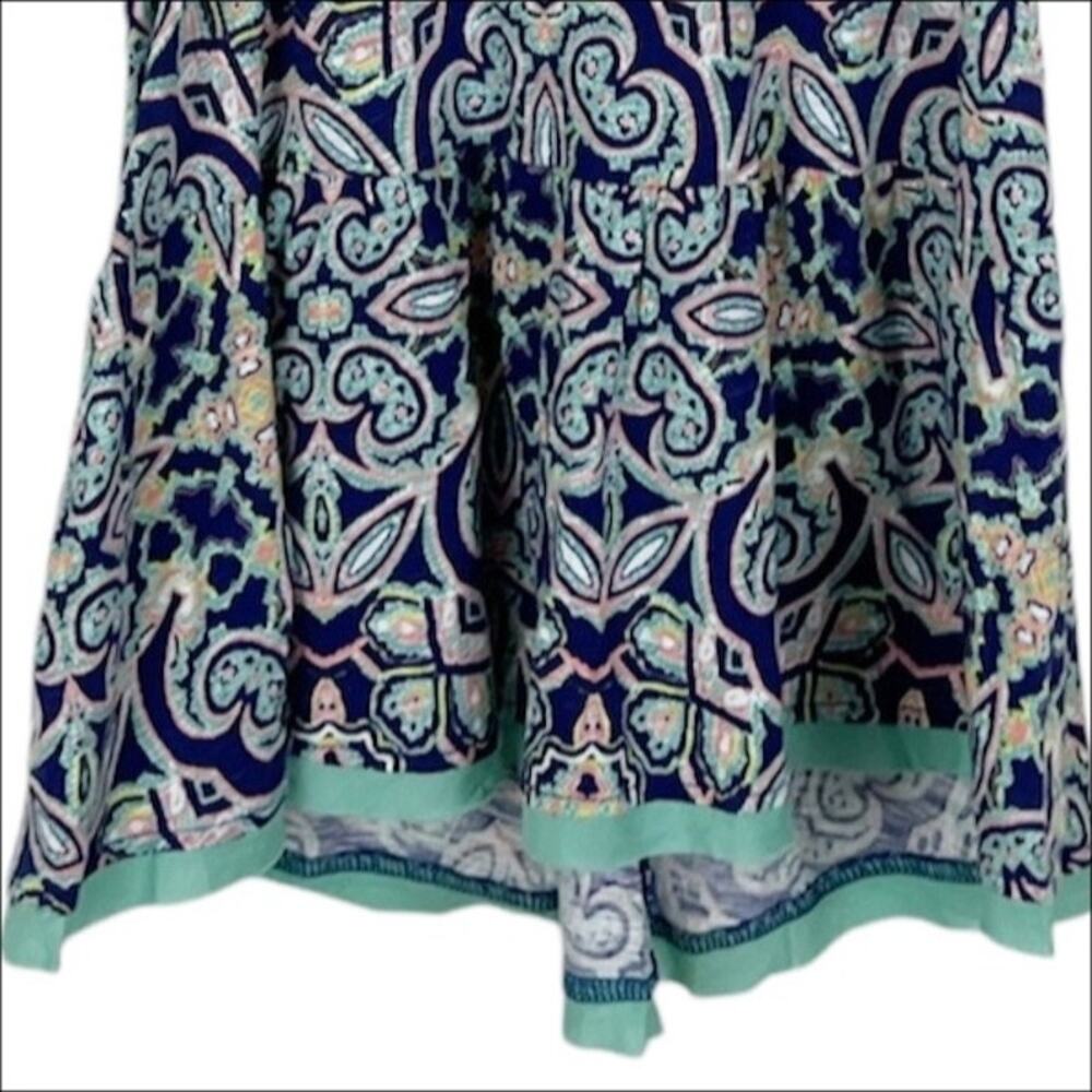 Anthropologie Meadow Rue Nuria Paisley Print Swing Tank Top Size XS Blue - Picture 5 of 10